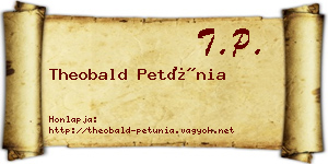 Theobald Petúnia névjegykártya